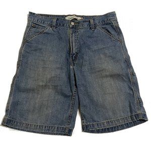 Unique Vintage Levi's Relaxed Fit Carpenter Shorts 34 Waist. 11 inch Length